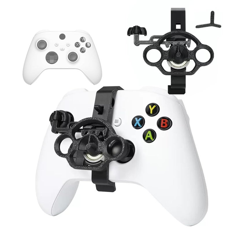 Xhiver Mini Steering Wheel Attachment for X-boX ONE X/S Controller Racing Games Controller Steering Wheel Attachment Accessory for X-boX(Black, 1-Pack) - Image 1